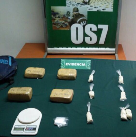 Incautan 4 kilos de pasta base en población Salvador Allende