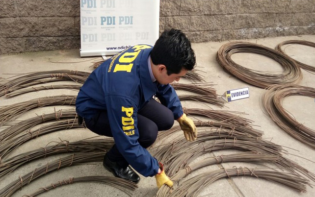 PDI incauta 600 kilos de cable de cobre y se investiga su relación con cortes de energía