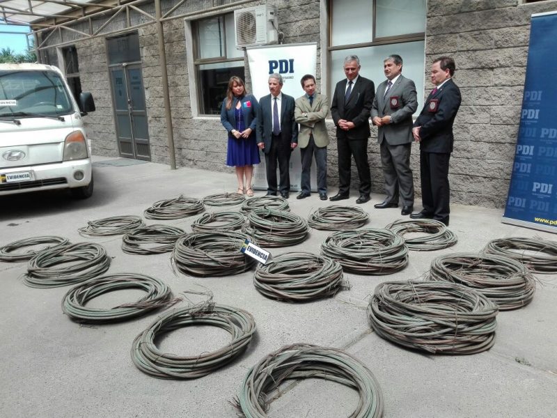 Incautan 1000 kilos de cable de cobre
