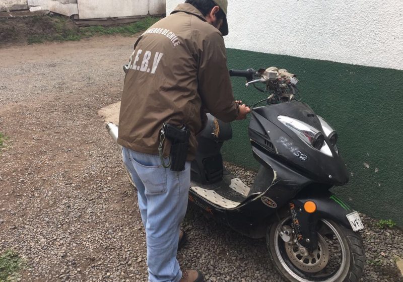 Carabineros recupera moto que había sido robada el año 2014