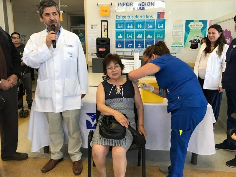 Se inició en Machalí la campaña de vacunación contra la influenza