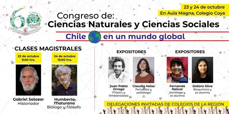 Gabriel Salazar y Humberto Maturana serán parte del Congreso de las Ciencias del Colegio Coya