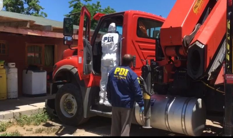 PDI recupera en la Región Metropolitana camión pluma que había sido robado el día anterior desde Placilla