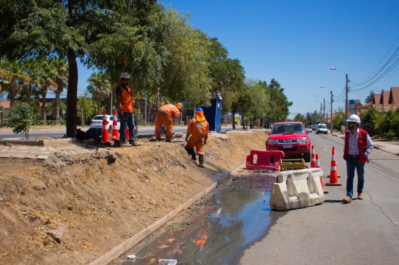 Inician trabajos de conservación del sistema de aguas lluvias en Machalí