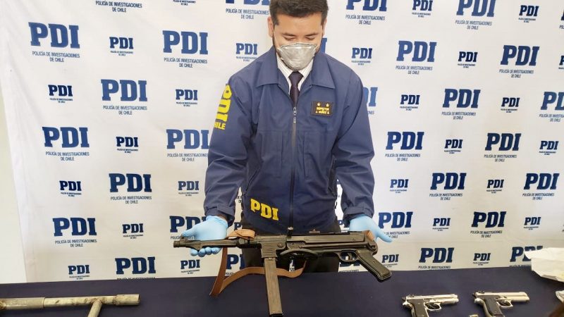 Litueche: PDI incauta armas y clorhidrato de cocaína