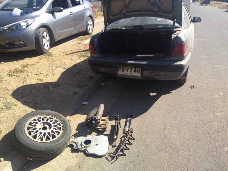 Machalí: un detenido por robo desde vehículo en camino Las Rosas