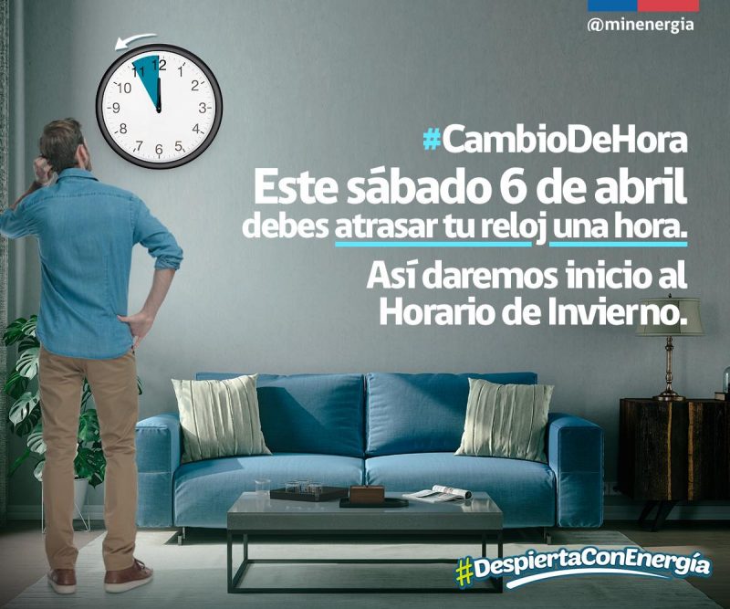 ESTE SÁBADO COMIENZA A REGIR EL HORARIO DE  INVIERNO