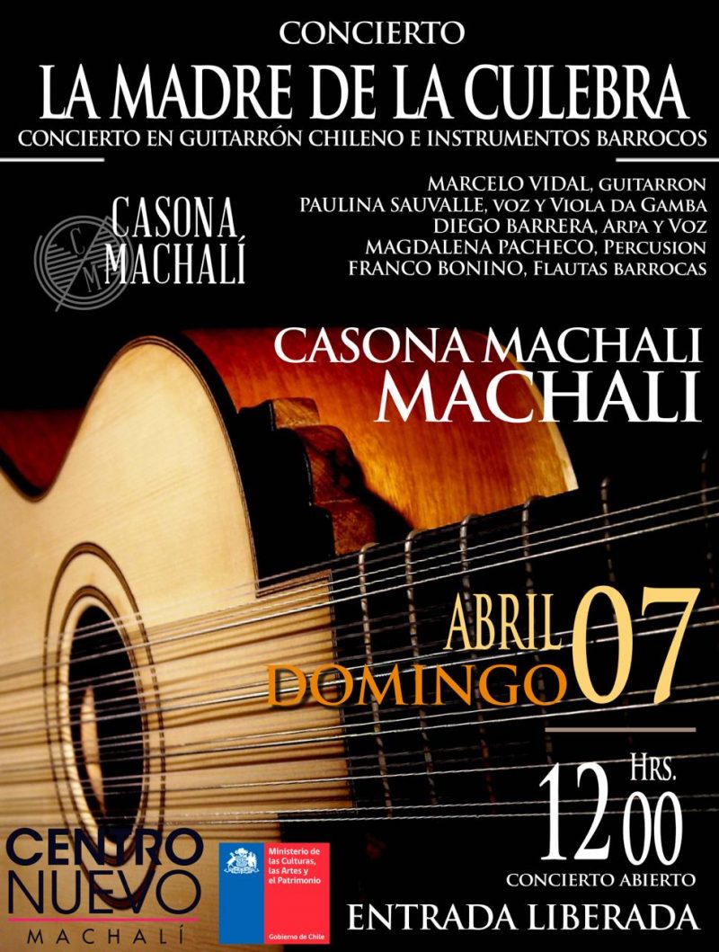 Folclore, corridos y un homenaje a Oscar Castro con instrumentos barrocos presentará el quinteto La Madre de la Culebra en Machalí