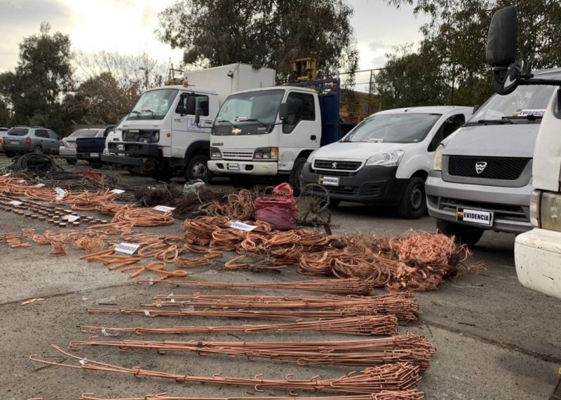PDI logra desarticular banda que se dedicaba al robo de cables de cobre