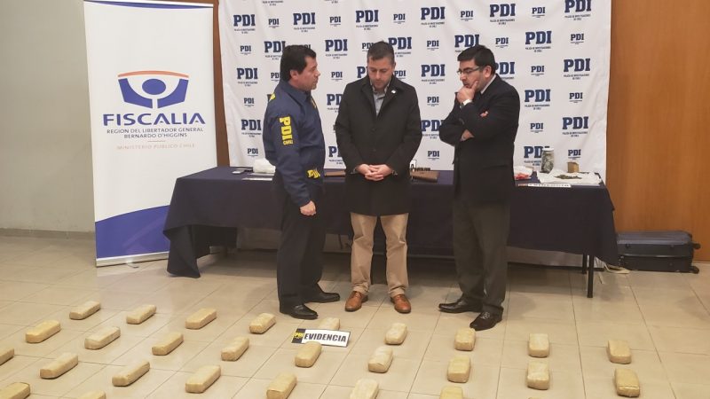 PDI O’Higgins incauta 58 kilos de droga