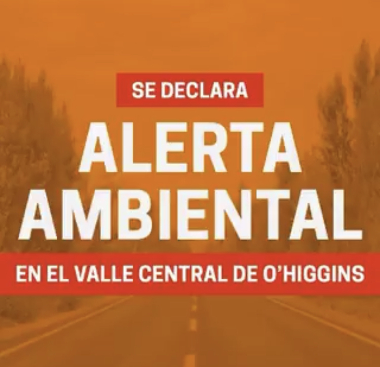 Intendencia declara Alerta Ambiental para este domingo en Machalí y toda la Zona Saturada
