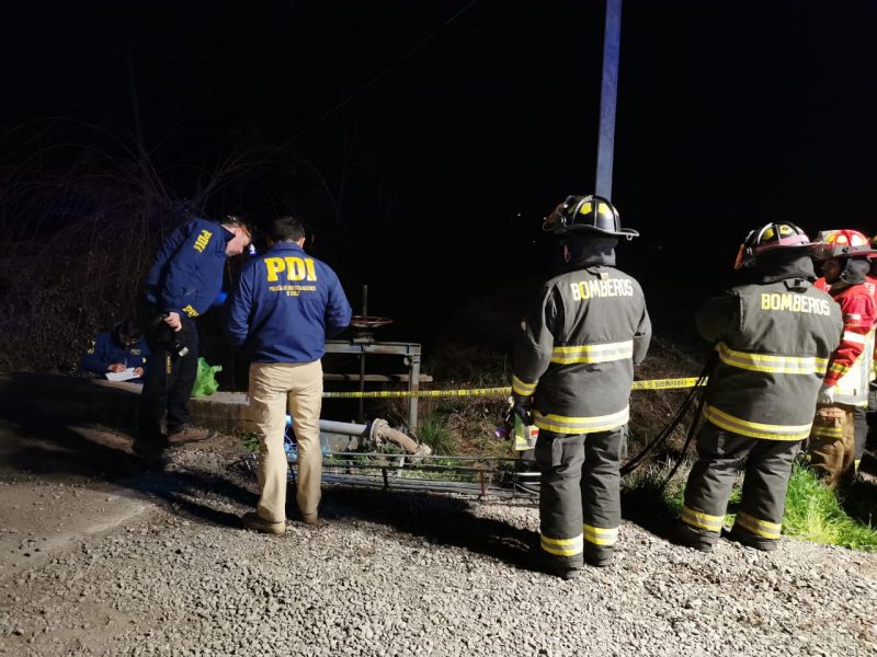 PDI investiga muerte de hombre encontrado al interior de canal de regadío