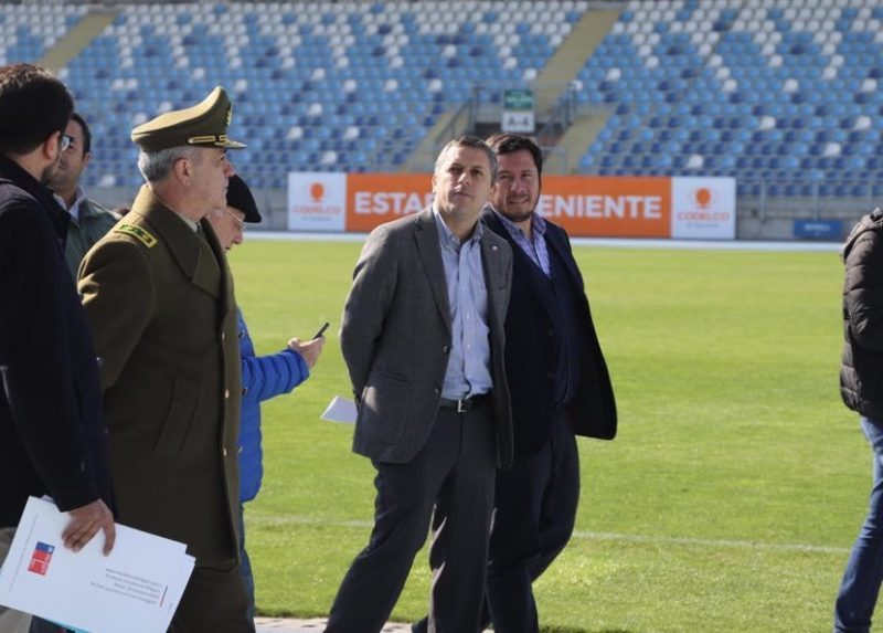 Intendente inspeccionó las medidas de seguridad del Estadio El Teniente para partido O’Higgins v/s Colo-Colo