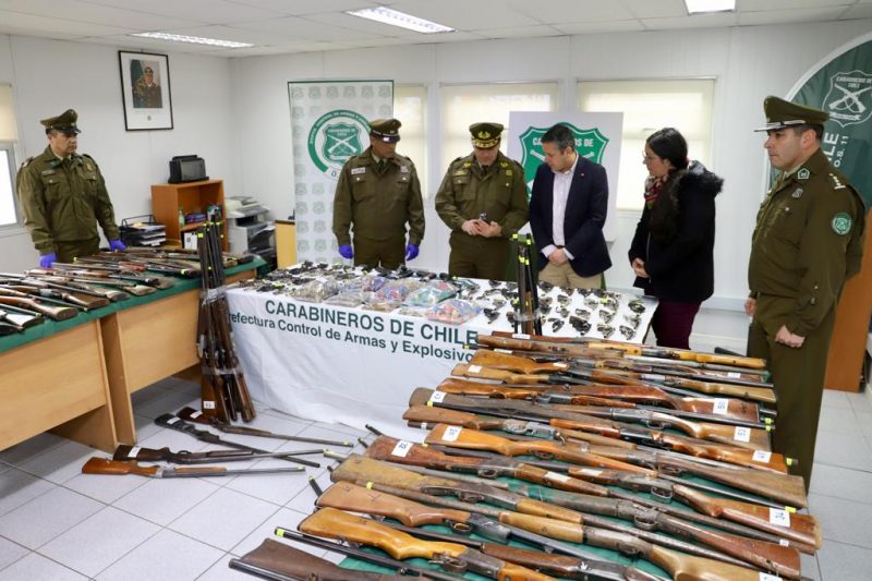 Más de 140 armas han salido de circulación en el primer semestre del 2019 en las provincias de Colchagua y Cardenal Caro