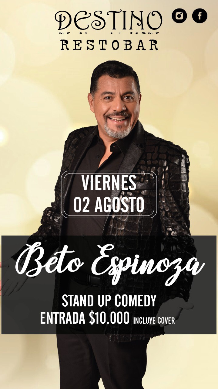 Beto Espinoza presentara su Stand Up en destino Restobar