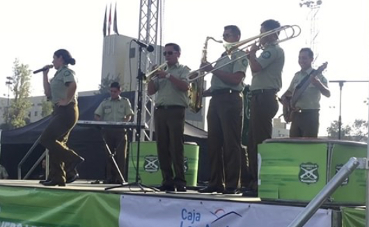 Machalí: La Small Band del Orfeón de Carabineros se presenta en la Plaza de Armas
