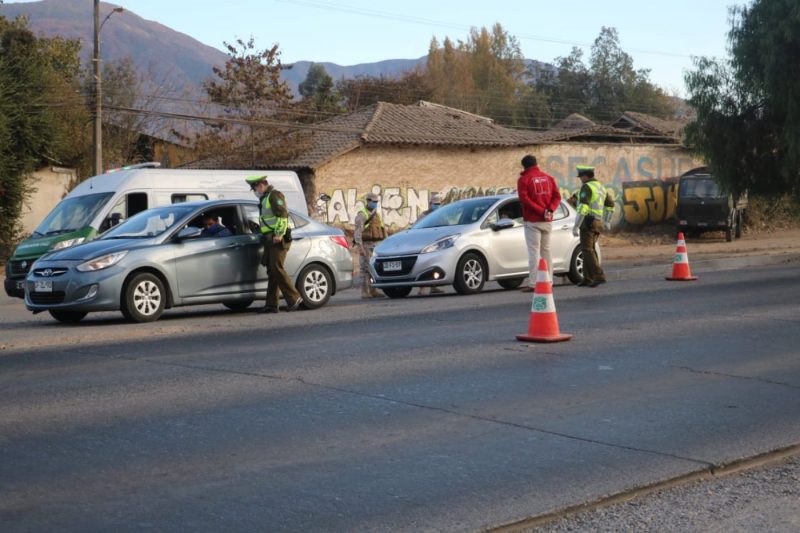 Puntos de Control en Colchagua fiscalizan prohibición de traslado a segundas viviendas en fin de semana largo