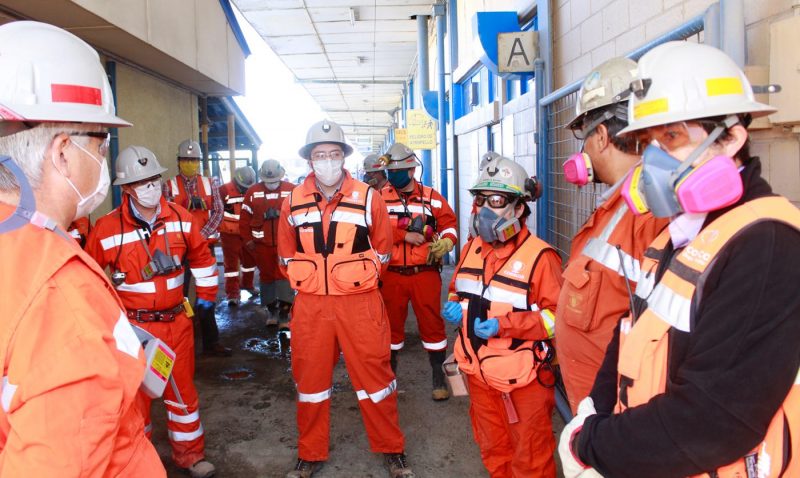 Máximos ejecutivos de Codelco verifican en terreno Plan de Acción de El Teniente