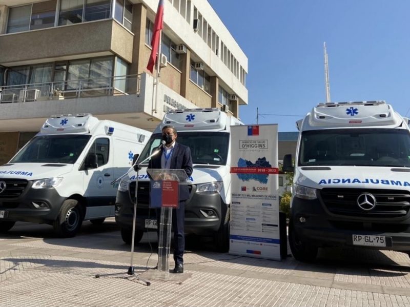 Tres nuevas ambulancias son entregadas para el Hospital Regional de Rancagua
