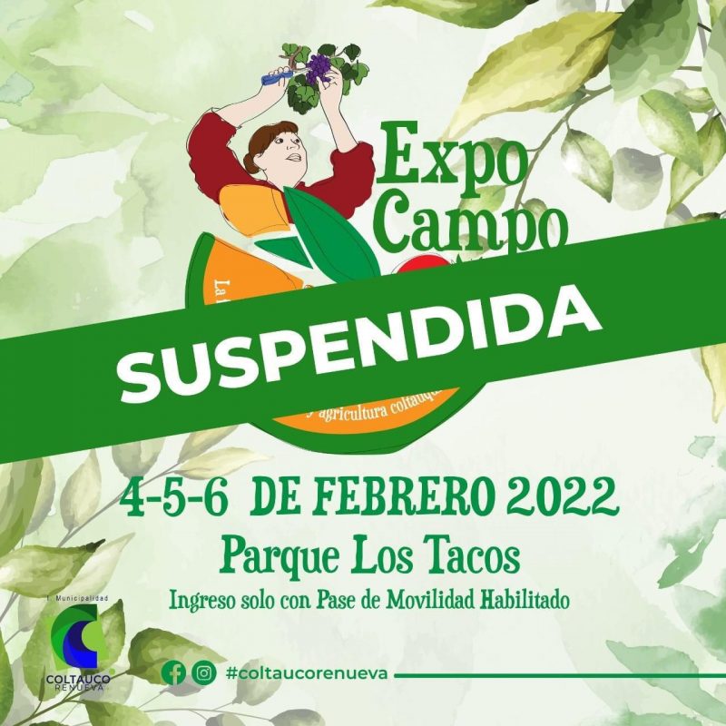 Coltauco suspende “Expo Campo 2022” por alza en casos Covid