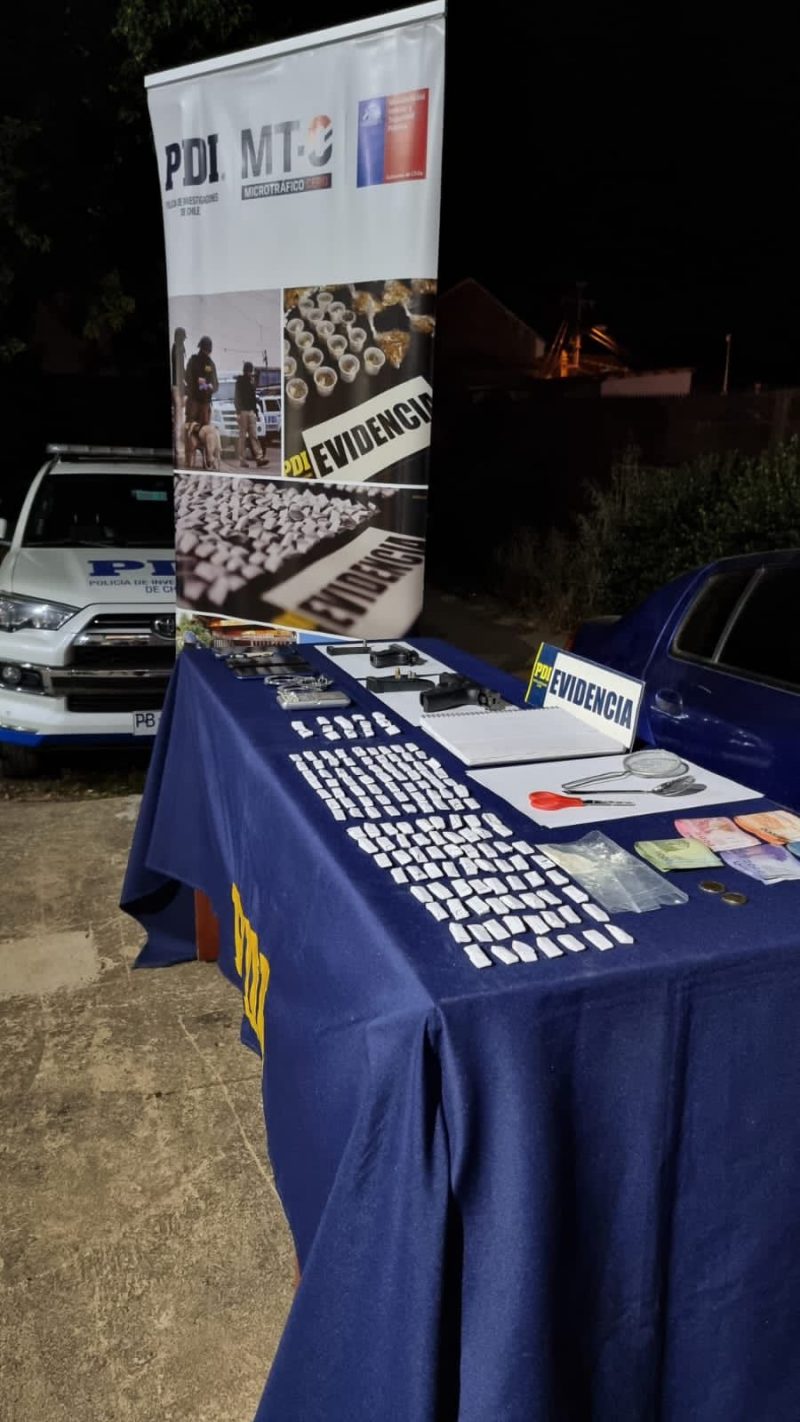 PDI detuvo a dos personas por tráfico en Pichilemu
