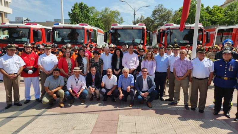 Gobierno Regional entregó seis nuevos carros a Bomberos de Machalí y O’Higgins