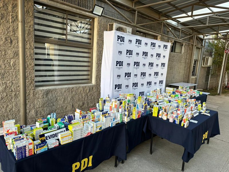 PDI INCAUTÓ MEDICAMENTOS AVALUADOS EN 360 MILLONES DESDE FERIAS LIBRES DE RANCAGUA