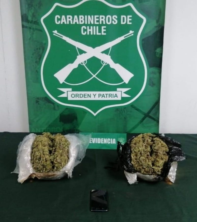OS-7 Rancagua y “Gazam” Detienen a una mujer que transportaba más de 2 kilos de marihuana en bus interurbano