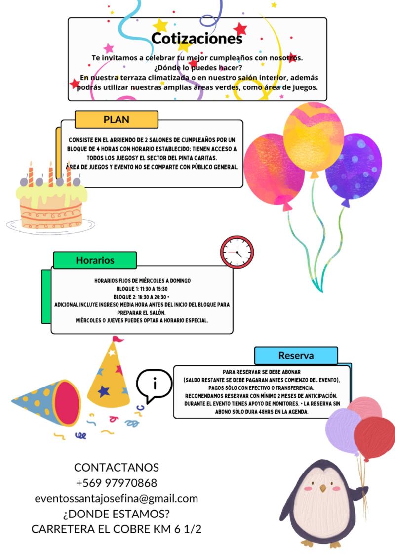 CELEBRA TU CUMPLEAÑOS CON NOSOTROS!!!