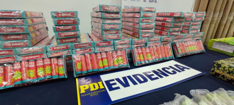 Información recibida por Denuncia Seguro permitió incautar cerca de 9 mil fuegos artificiales en Rancagua