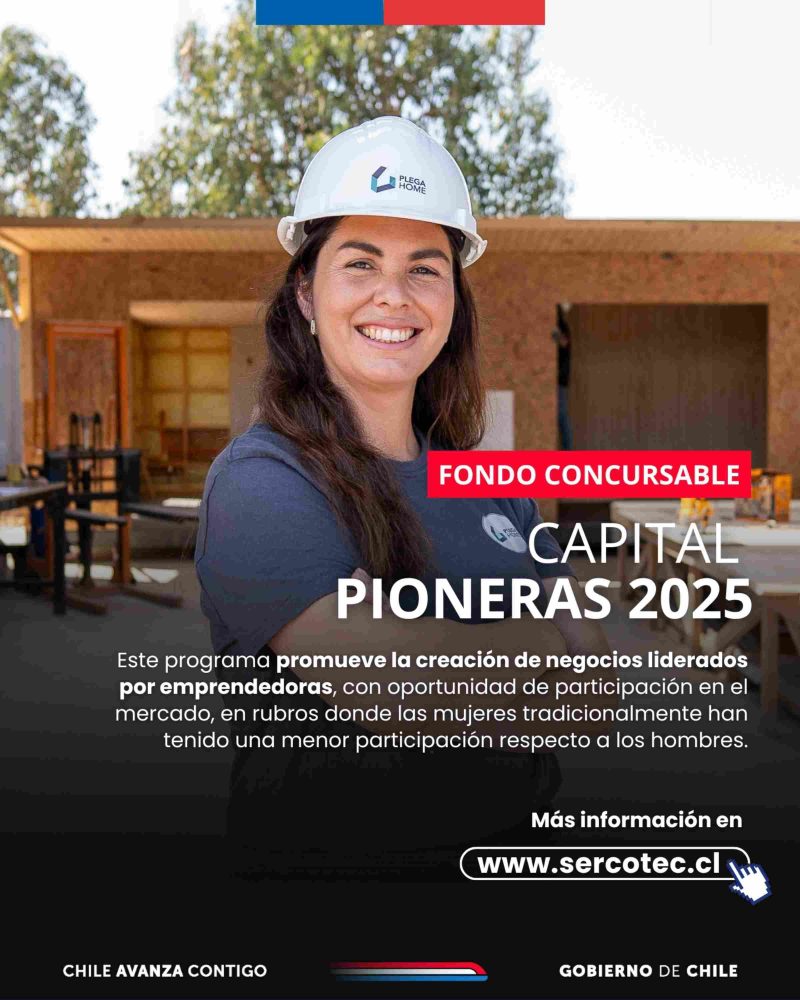 Sercotec lanza fondo para que mujeres creen empresas en  rubros con mayor presencia de hombres