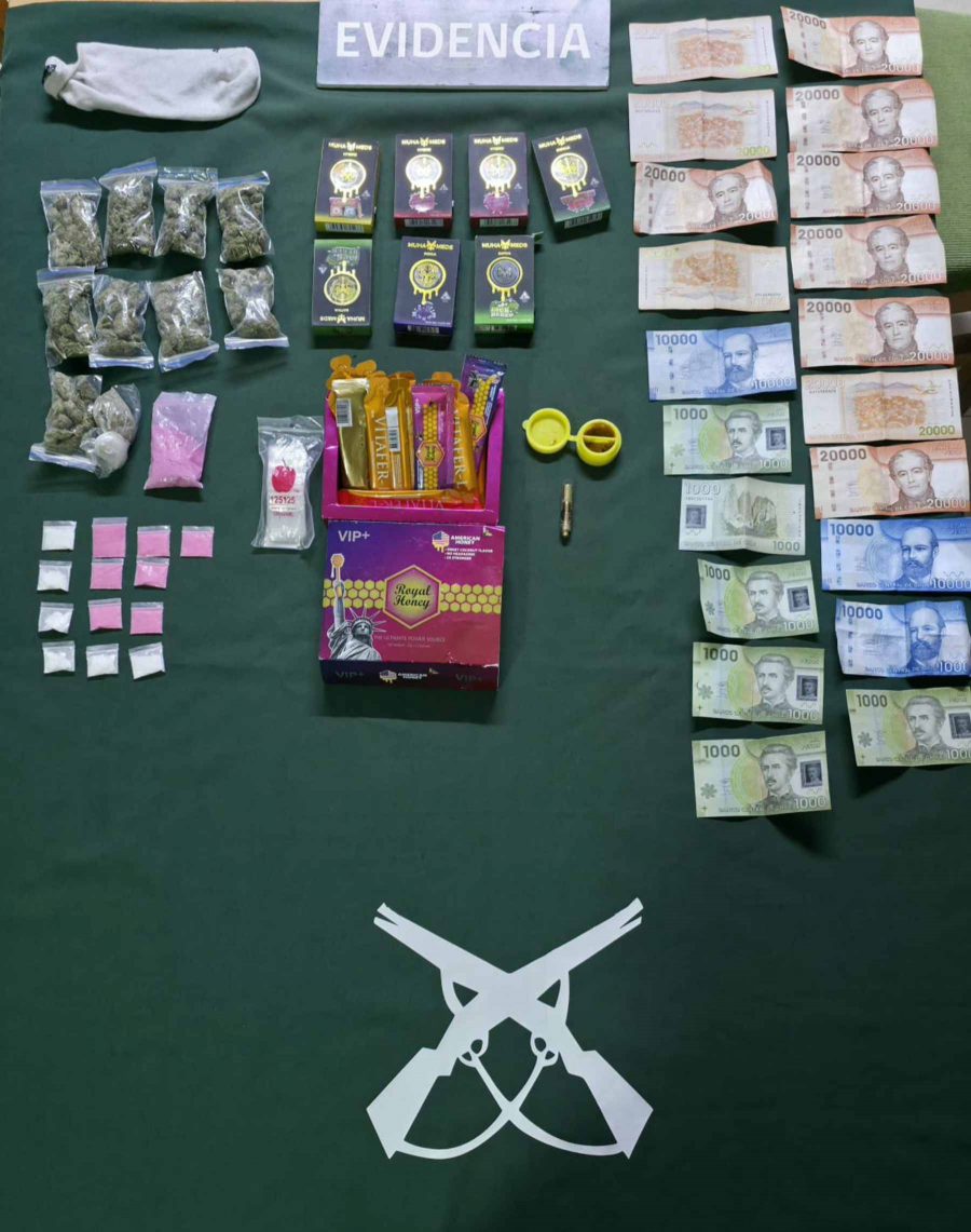 Carabineros detiene a su sujeto por tráfico de drogas en Olivar Carabineros detiene a su sujeto por tráfico de drogas en Olivar