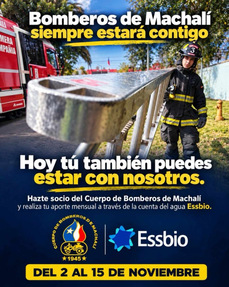 Bomberos de Machalí y Essbio lanzan su campaña económica de socios 2026 Bomberos de Machalí y Essbio lanzan su campaña económica de socios 2026